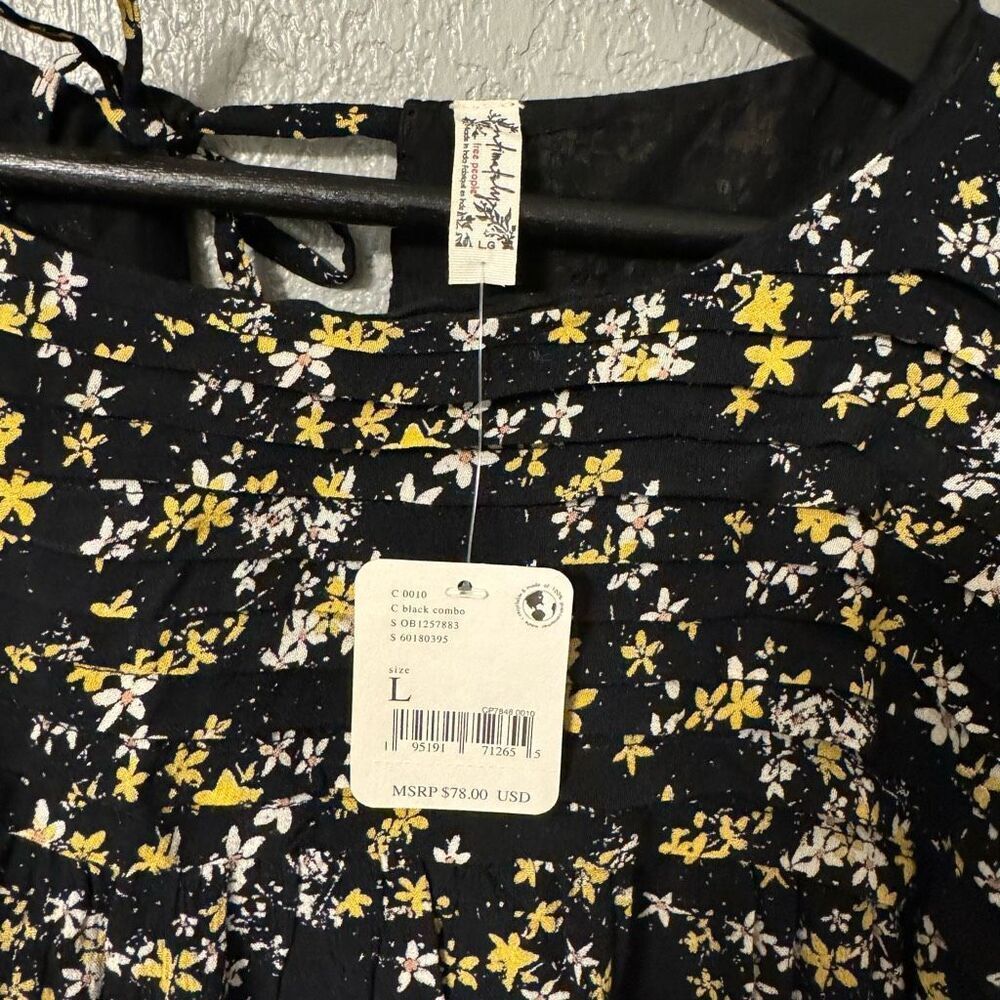 Free people Intimately Dessa Womens Floral Print Bodysuit Size Large NWT - Picture 4 of 6